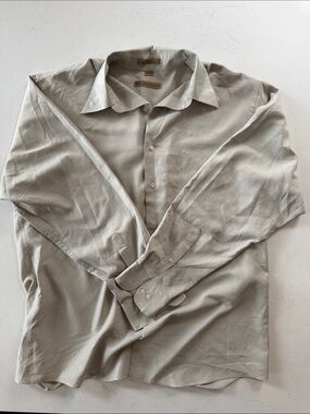Milano Light Sandstone Button-Up Dress Shirt